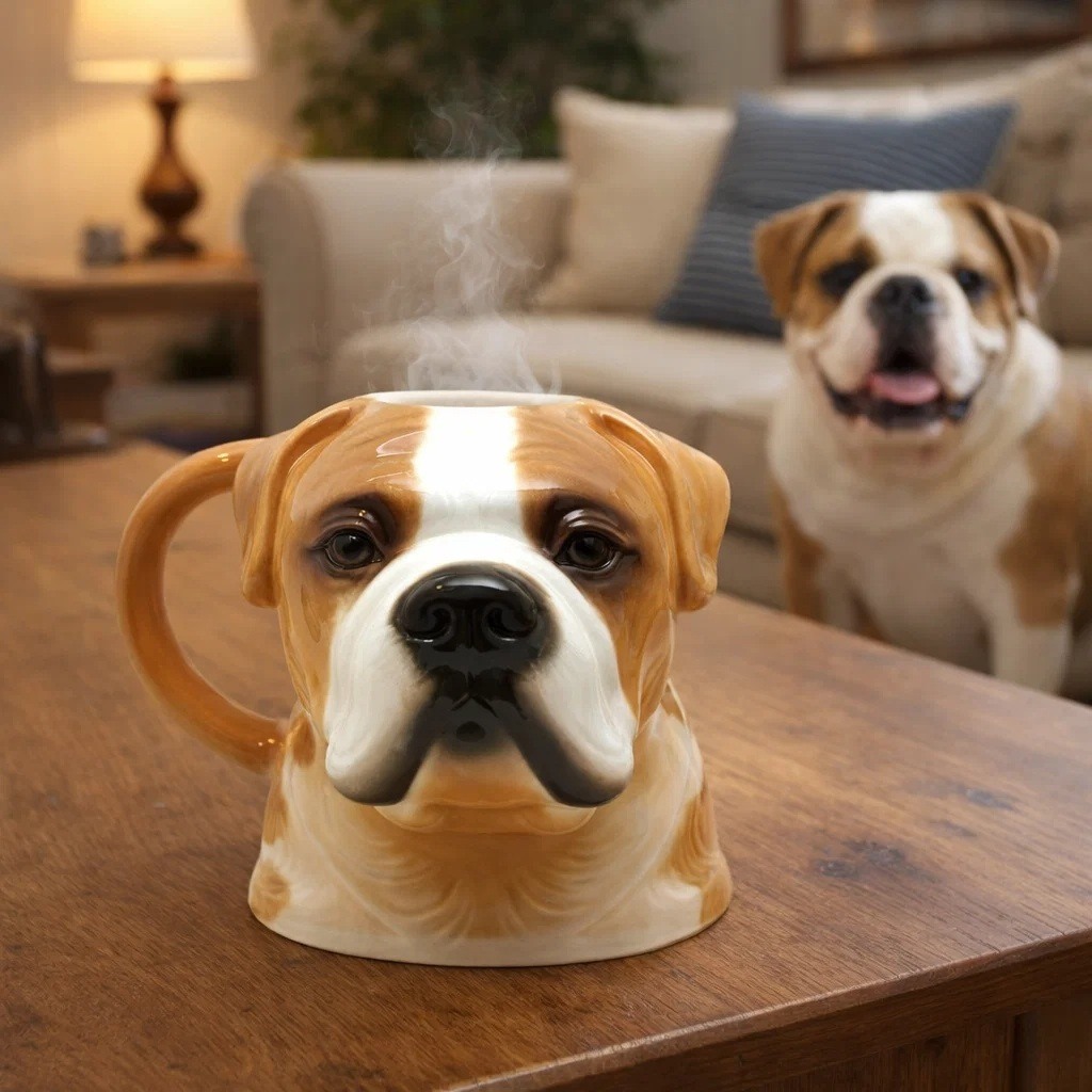 Bloomingware Pet Collection — hand-sculpted ceramic dog and cat mugs