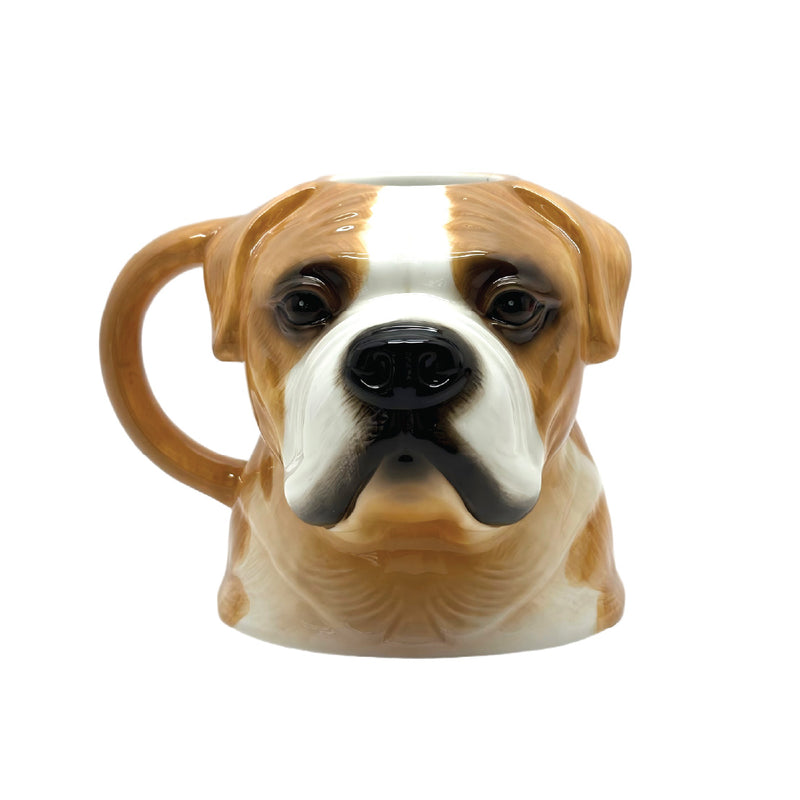 Bloomingware BM-68 Serious Boxer Buddy ceramic dog mug 20oz — boxer breed design