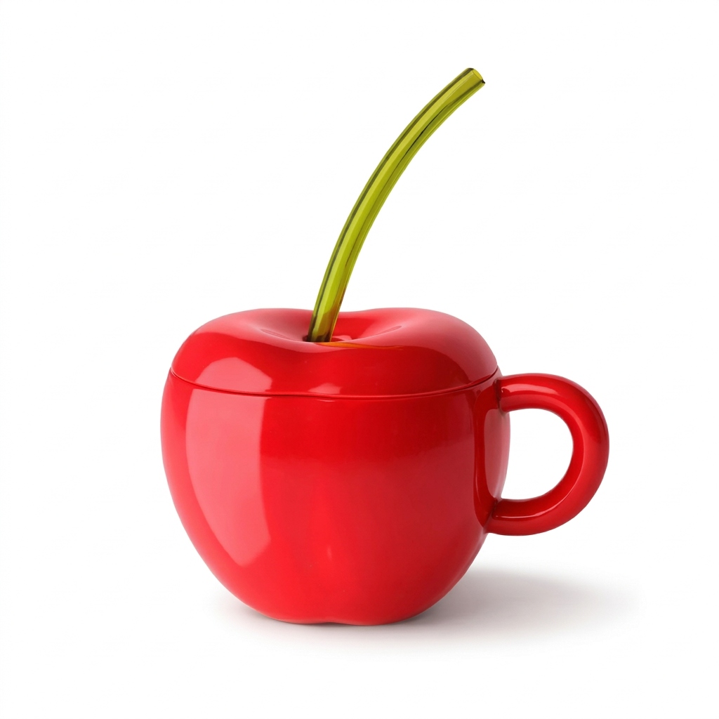 Bloomingware BM-49 Cherry Sips ceramic mug 16oz — sweet cherry-shaped drinkware