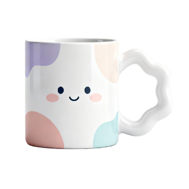 Bloomingware BM-30 Soft Smiles ceramic mindfulness mug 16oz — calming design