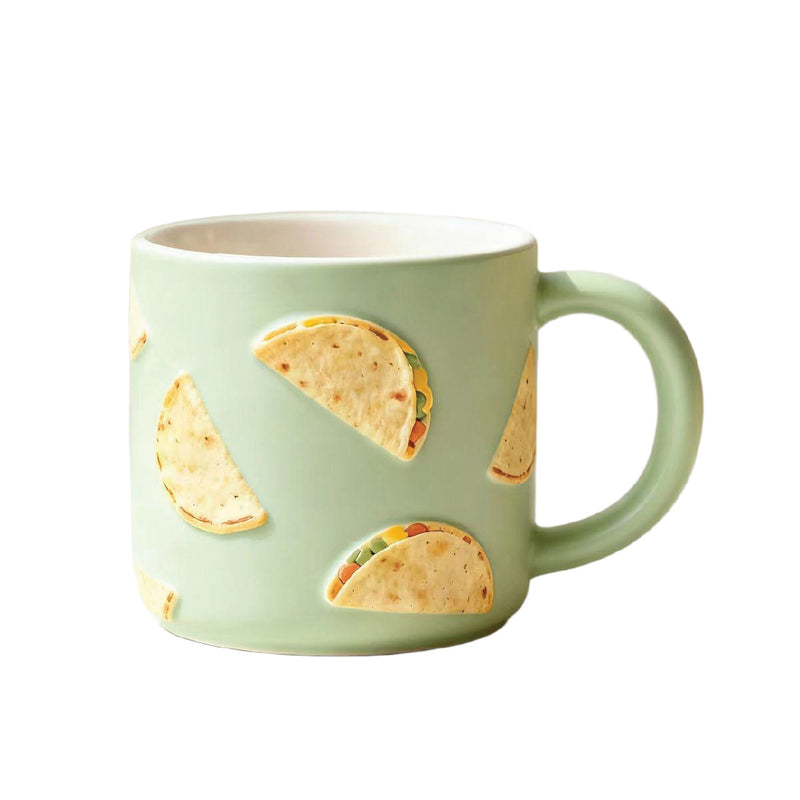 Bloomingware BM-75 Taco Night Party ceramic novelty mug 16oz — taco pattern